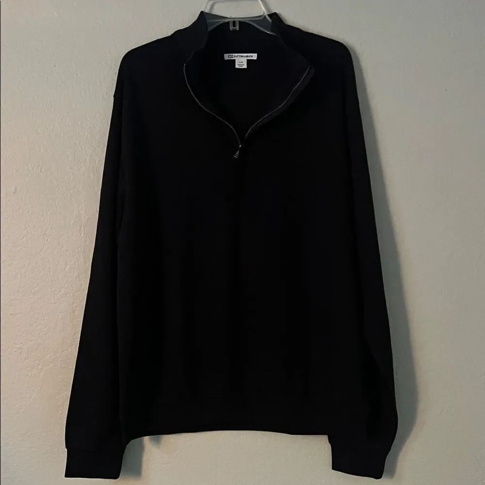 Cutter & Buck Black Pullover 1/4 Zip Supima Cotton in Size L